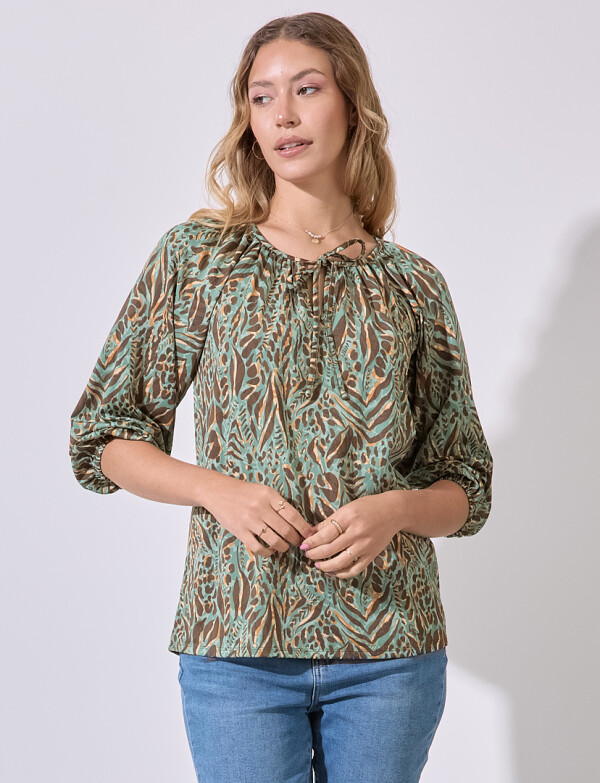 Blusa Printed VERDE/MULTI