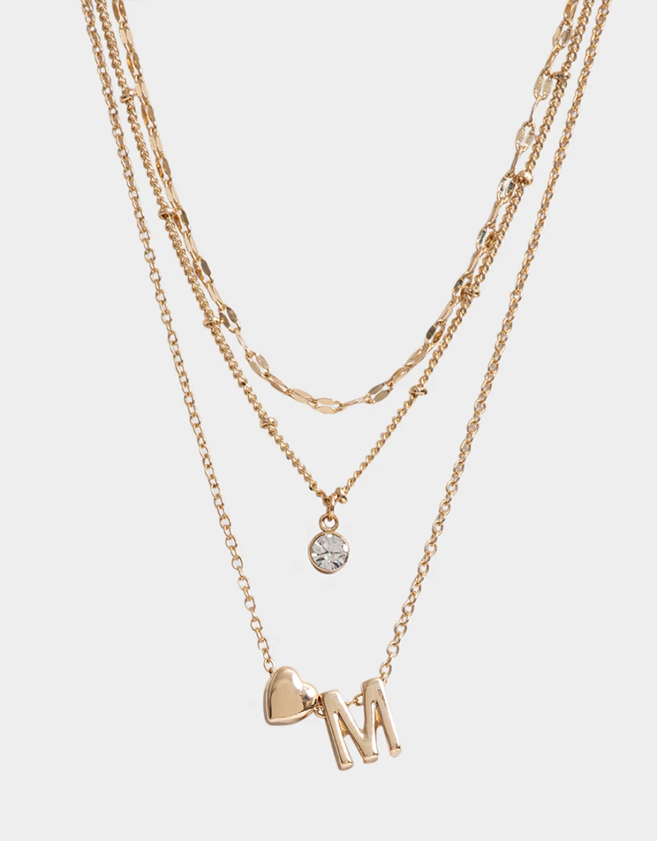 Collar Corto De Inicial "m" 