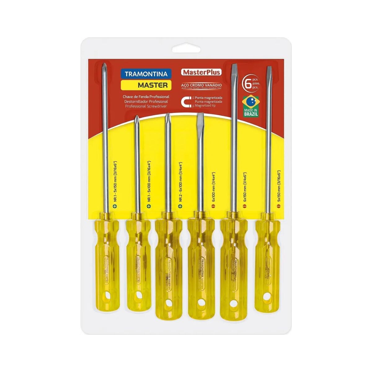 Juego Destornilladores Masterplus 6pcs Tramontina 
