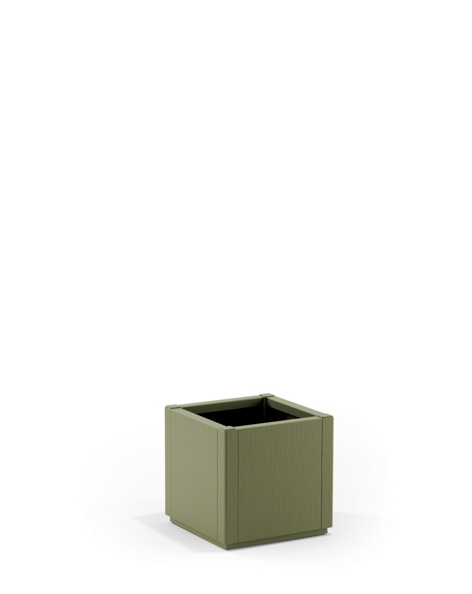 MACETA STEFANPLAST ETHICA QUADRA VERDE OLIVA 