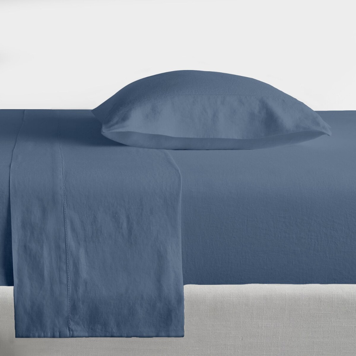 Juego Sábanas Richmond House 1 Plaza Y Media - Azul Piedra 