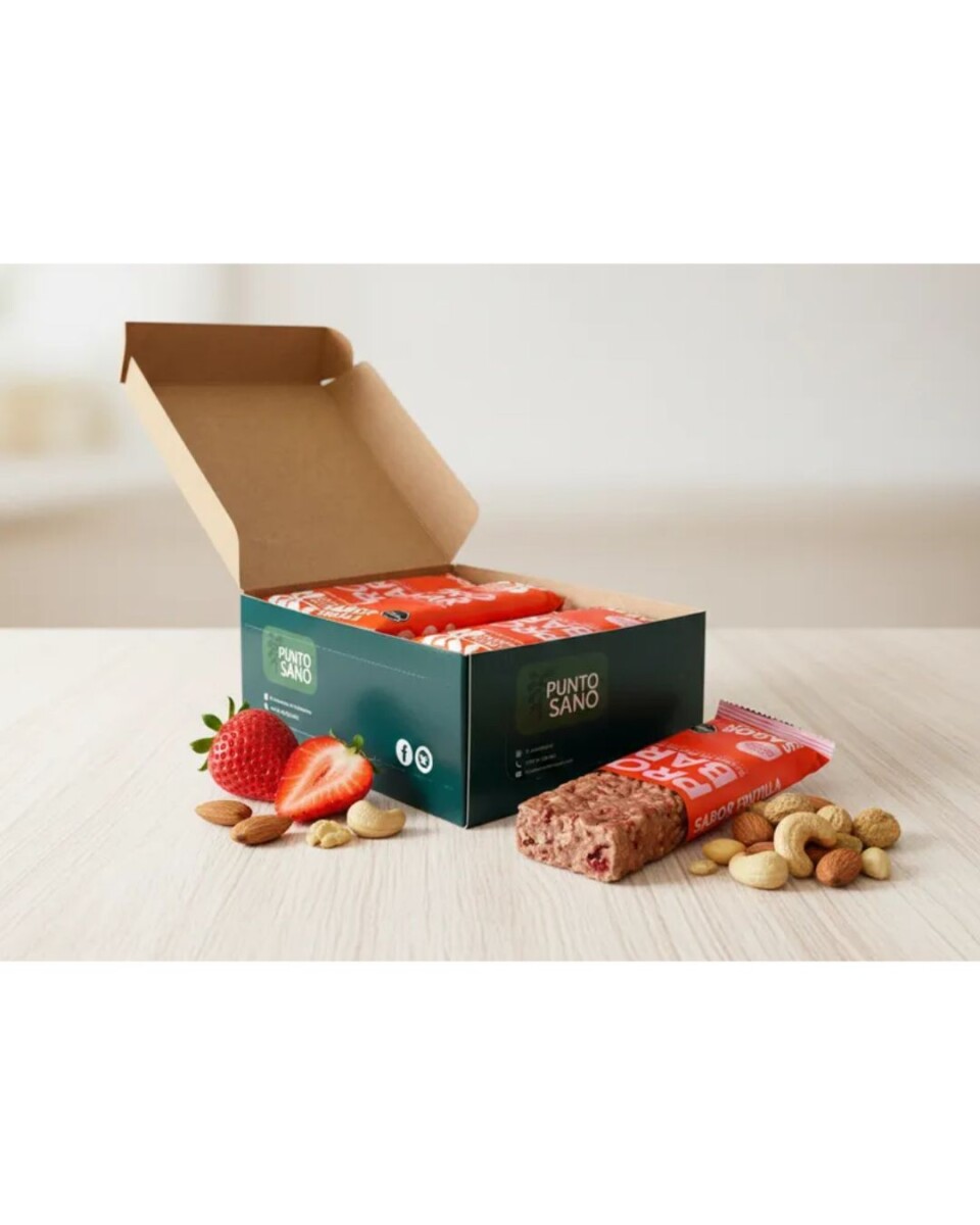 Barra de Proteína 45gr Caja x16 Punto Sano - Frutilla 