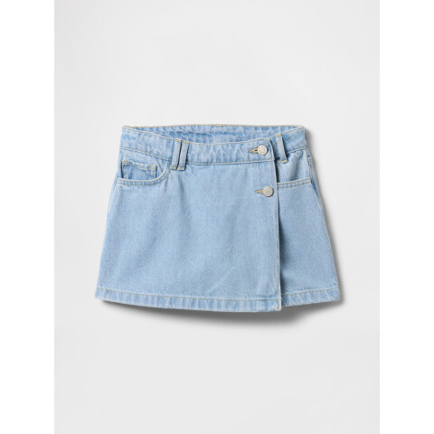 V-DENIM SKORT LIGHT WASH