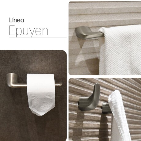 SET DE ACCESORIO BAÑO LINEA EPUYEN COLOR GRIS SATINADO GRIS-BRUSHED NICKEL