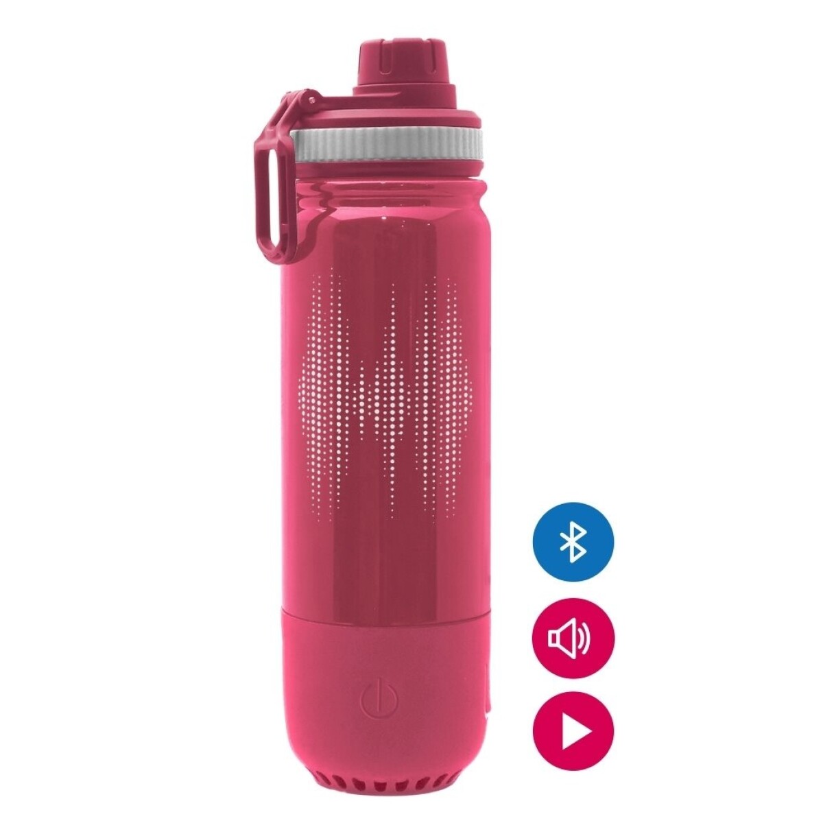 BOTELLA DOBLE PARED 450ML C/ BLUETOOTH ROSA 