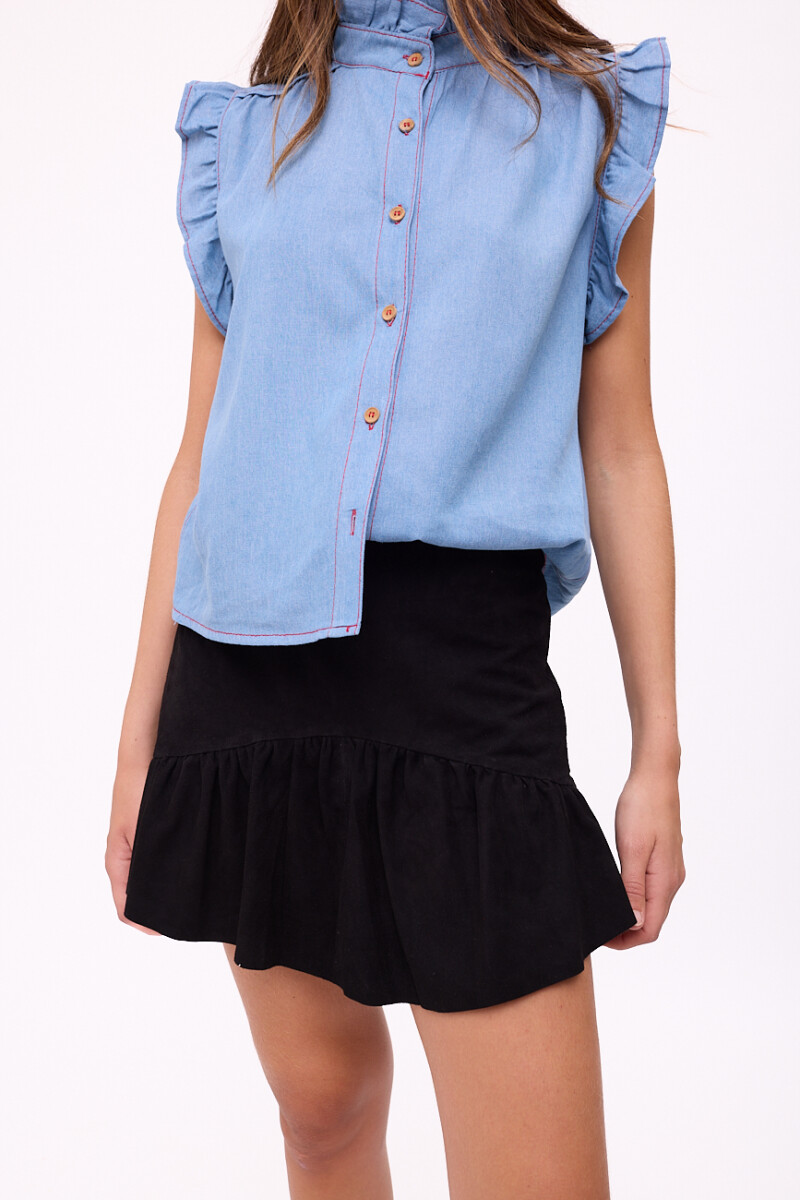 FALDA ULA COURO Negro