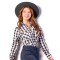 Camisa dama cuadrille negra