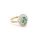 Anillo En Oro 18K, Esmeralda Y Brillantes Anillo En Oro 18K, Esmeralda Y Brillantes