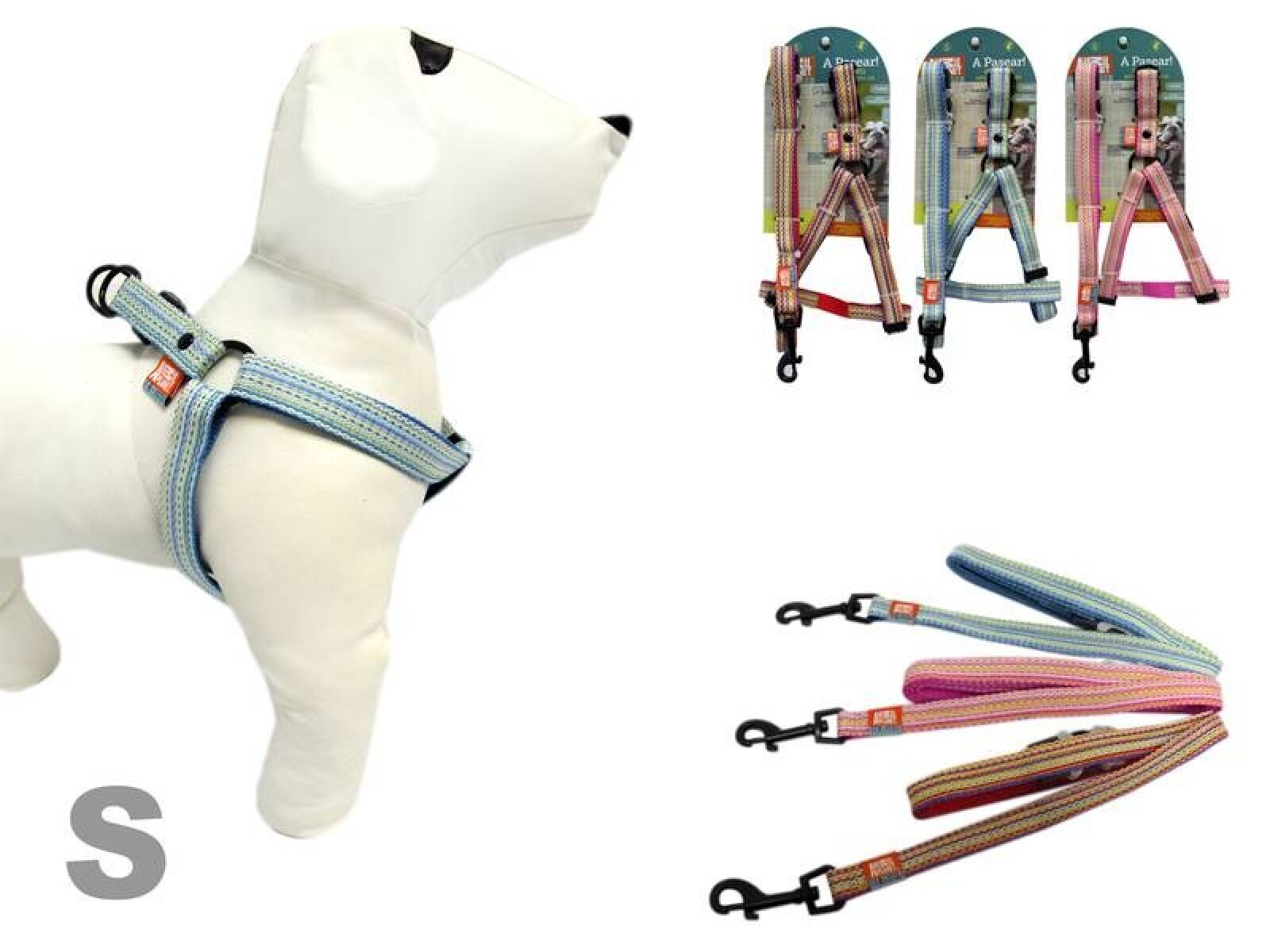 COLLAR + CORREA PARA MASCOTAS TAMAÑO S DISEÑO 2 