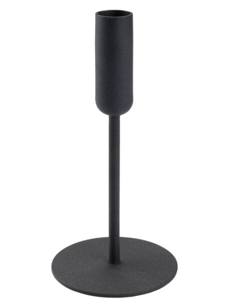 Portavelas OLAV Ø9xH18 cm negro. Portavelas OLAV Ø9xH18 cm negro.