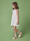 Vestido Con Estampado De Ramitas Blanco