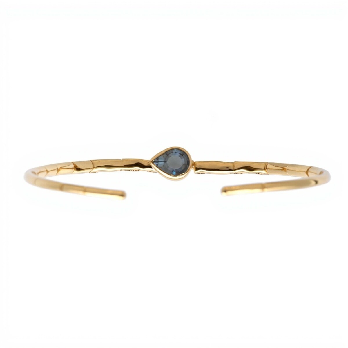 Brazalete Delhi-Plata 925 rodinada con micra de oro 18k-Piedra Labradorita-BR2007 - conpiedra 
