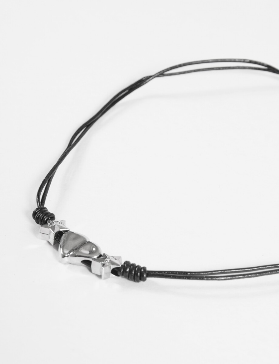 Collar choker cora cuentas - negro 
