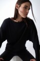 Blusa con lurex negro