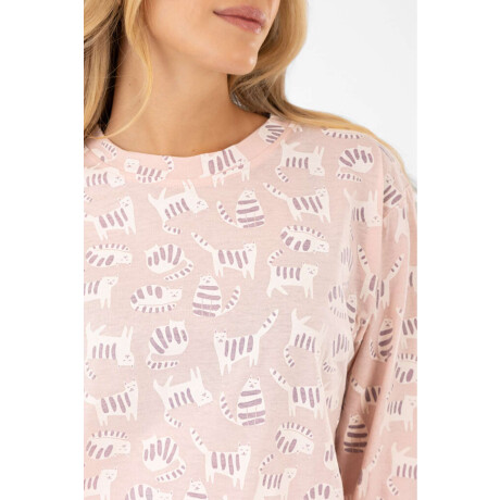 Pijama cat lover Rosado