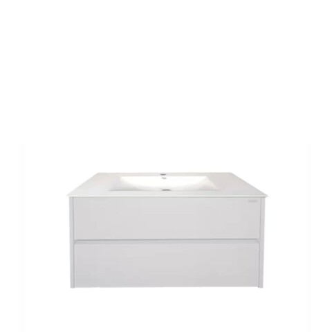 Mueble de baño suspendido Blanco 60 cm con bacha de loza Mueble De Baño Suspendido Blanco 60 Cm Con Bacha De Loza