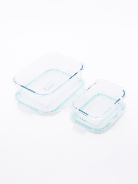 CONTENEDORES SET X2 TRANSPARENTE