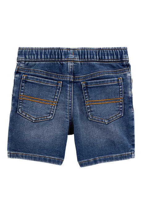 Short jean con cordón Sin color
