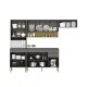 JUEGO COCINA MODULAR MOBILIARIO MDP LINE GAMAS DE GRIS GAMAS DE GRIS