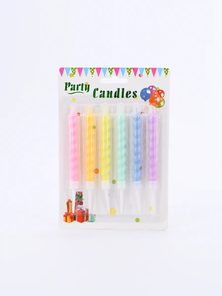 VELAS CUMPLEAÑOS COLORES PASTEL MULTICOLOR