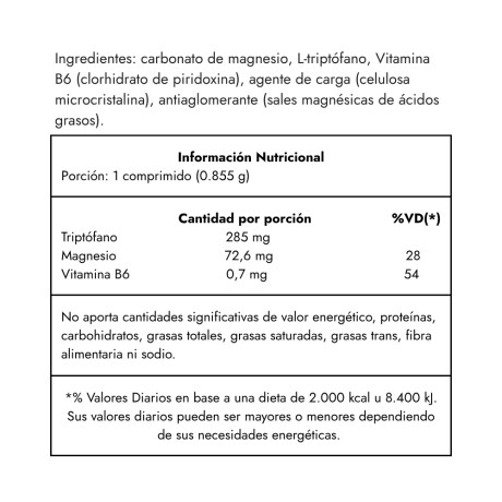 Triptófano con Magnesio + Vitamina B6 - Ana Maria Lajusticia Triptófano con Magnesio + Vitamina B6 - Ana Maria Lajusticia