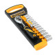 TOLSEN JUEGO LLAVE CRIQUET 1/4 + 12 DADOS MM INDUSTRIAL 14 Tolsen Juego Llave Criquet 1/4 + 12 Dados Mm Industrial 14