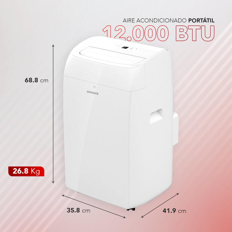 Aire Acondicionado Portátil AIWA 12000 BTU Frío y Calor WIFI 4 en 1 Silencioso | AWPACT12W Aire Acondicionado Portátil AIWA 12000 BTU Frío y Calor WIFI 4 en 1 Silencioso | AWPACT12W