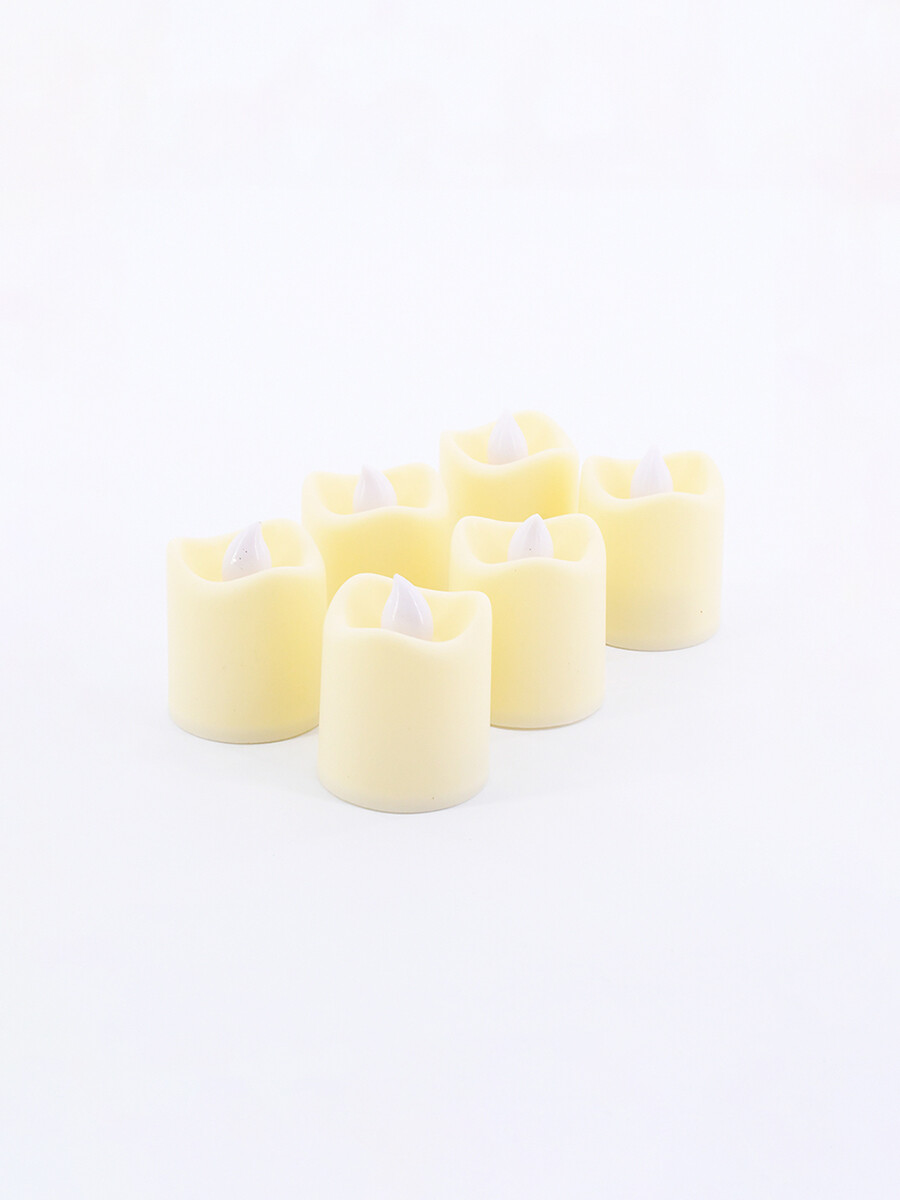 VELAS LED SET X 6 - BLANCO 