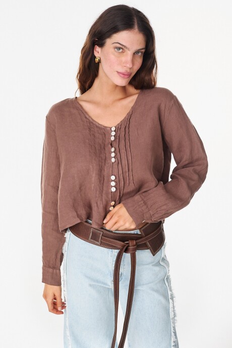 Camisa Nacar Chocolate