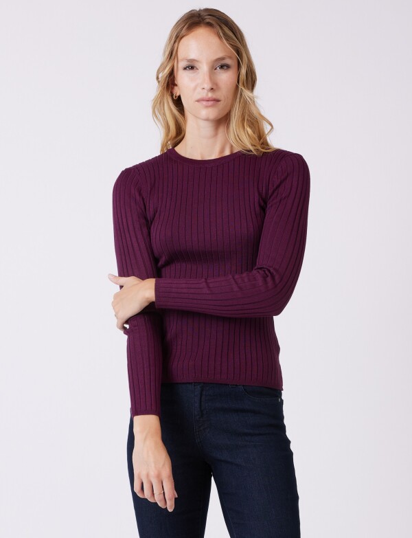 Buzo Punto Rib VIOLETA