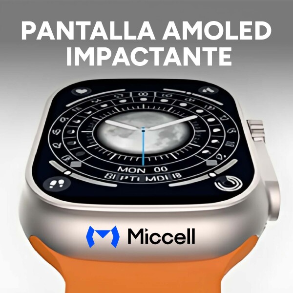 Reloj Inteligente Smartwatch X 3 Mallas Bt Ultra 2 Miccell Color Dorado