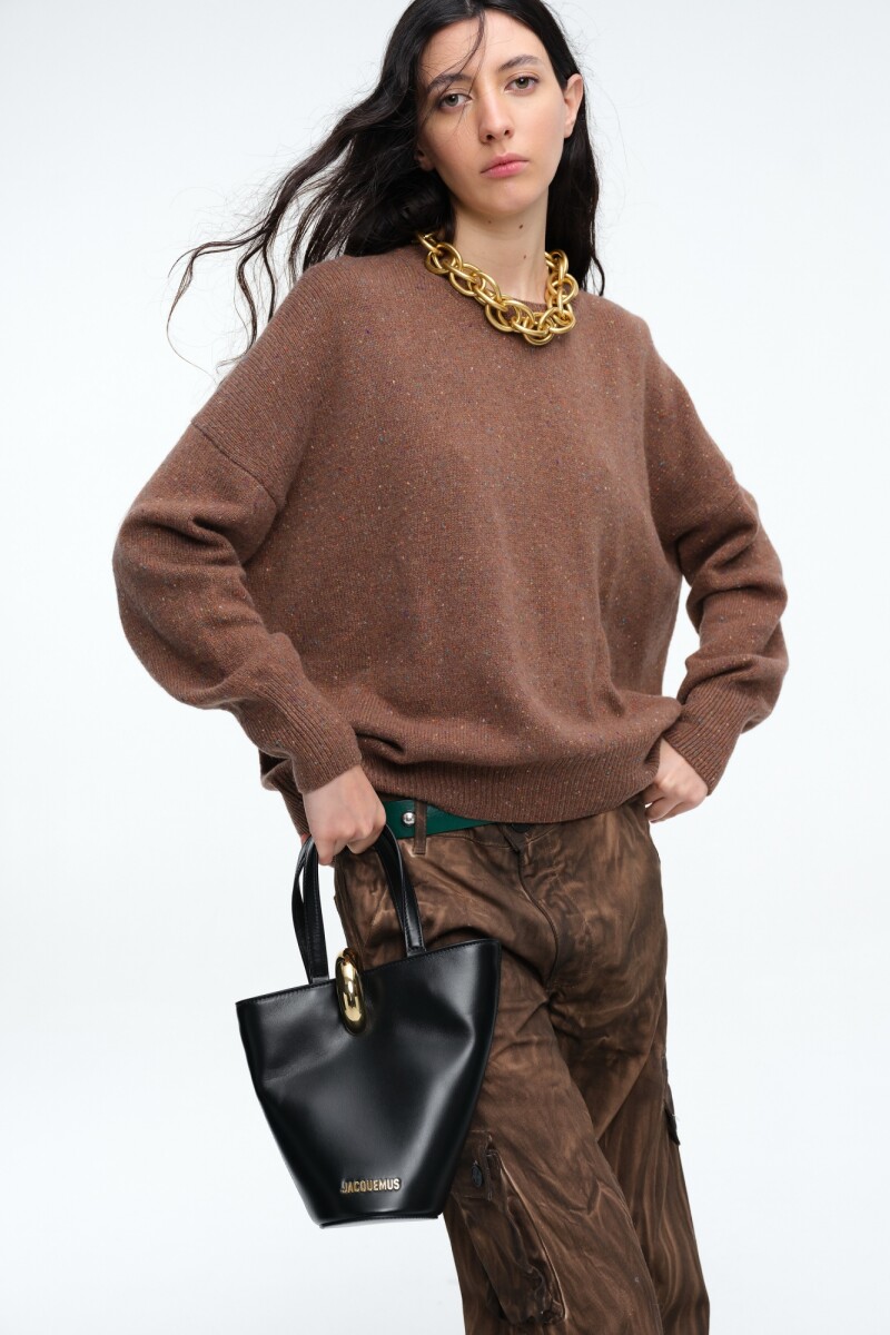 SWEATER CREW Marron
