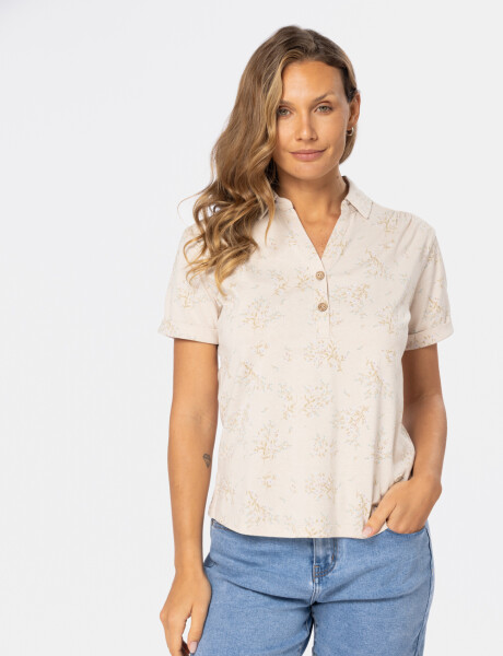 CAMISA ESTAMPADA Beige