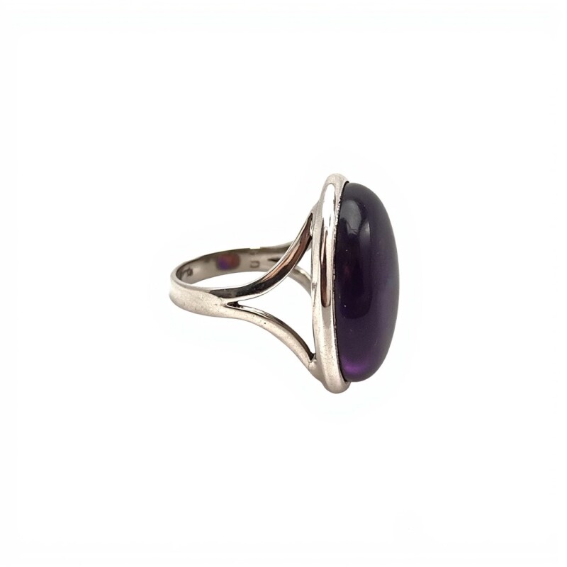 Anillo Oval-Plata 925-Piedra amatista-AN4689 conpiedra