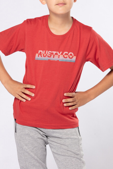 T-SHIRT CHAUSIE BOY RUSTY Rojo