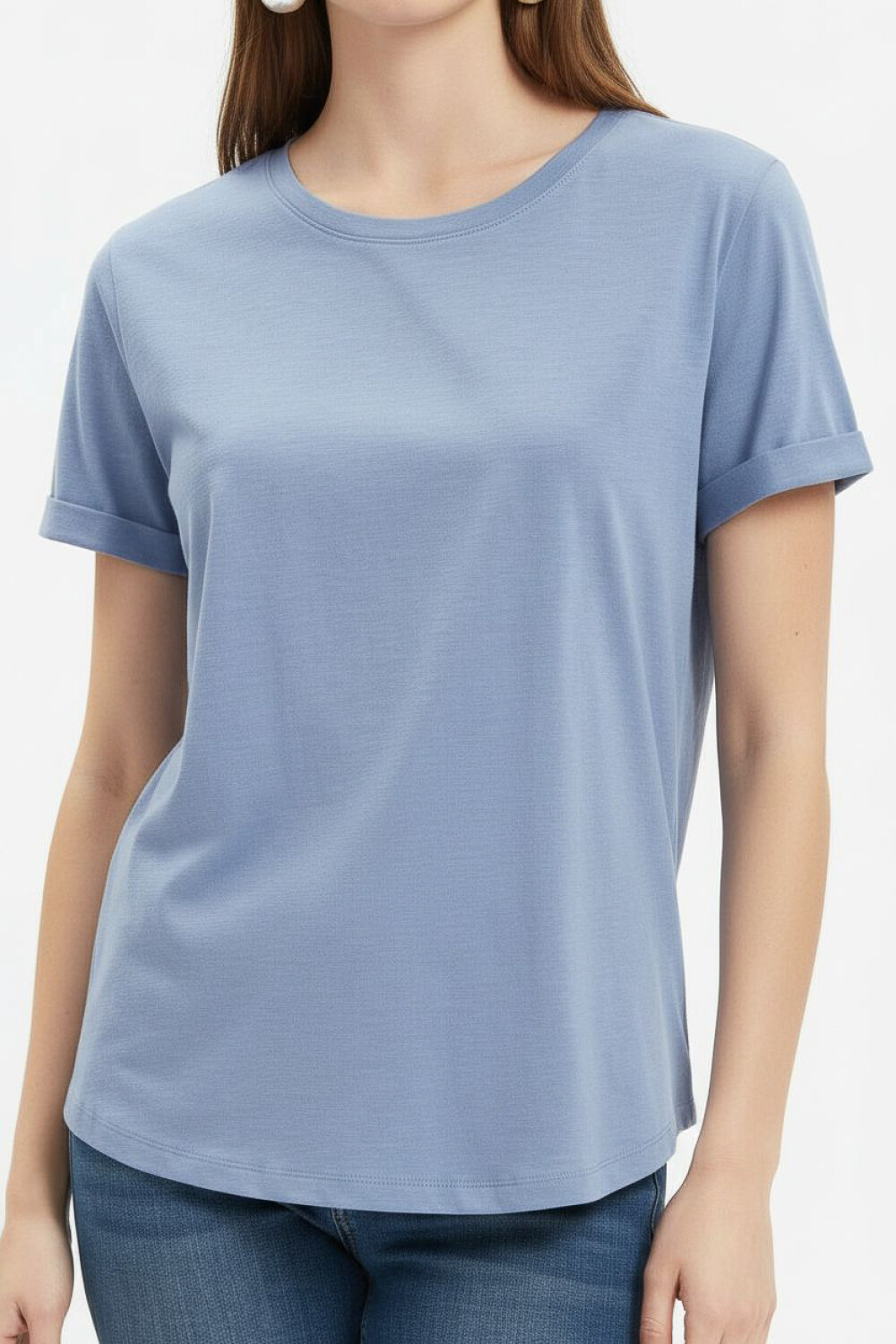 Remera Cordata Azul Grisaceo