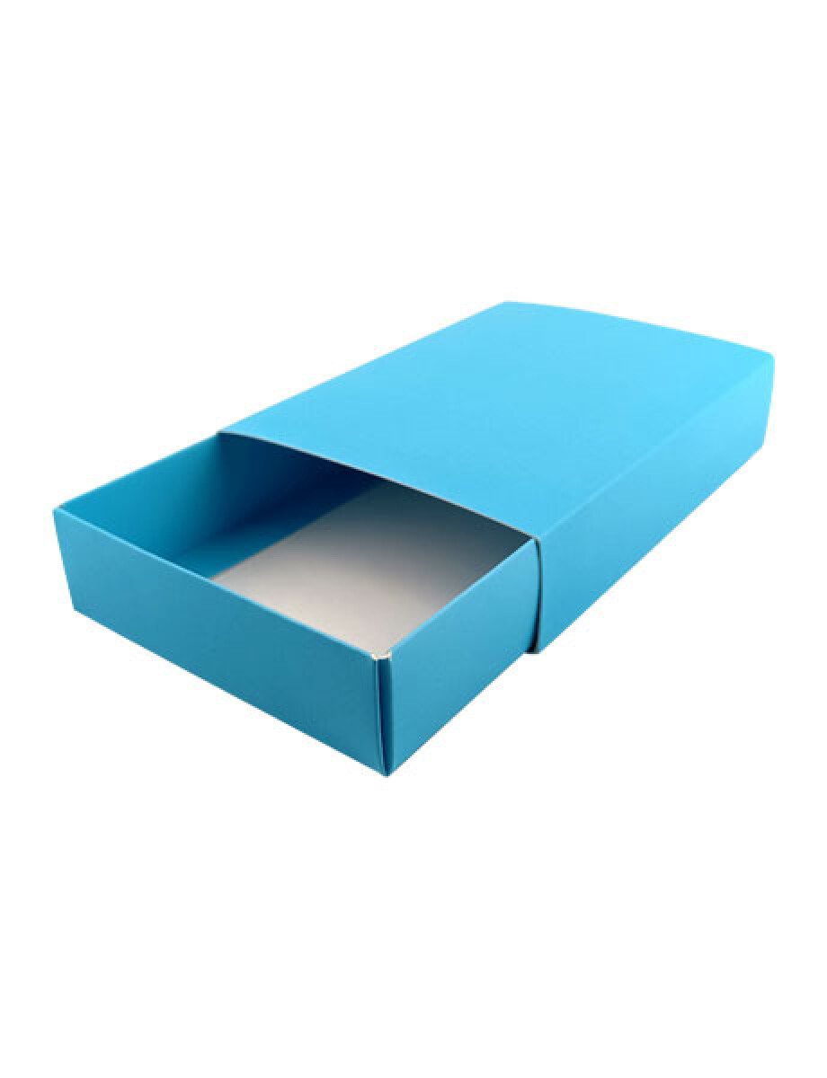 CAJA ECO TIPO CAJA FOSFORO 14X03X10 cm - CELESTE 