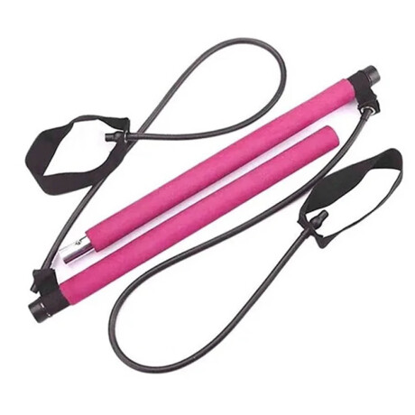 Set Barra Pilates C/Bandas Gym Yoga Entrenamiento Multicolor
