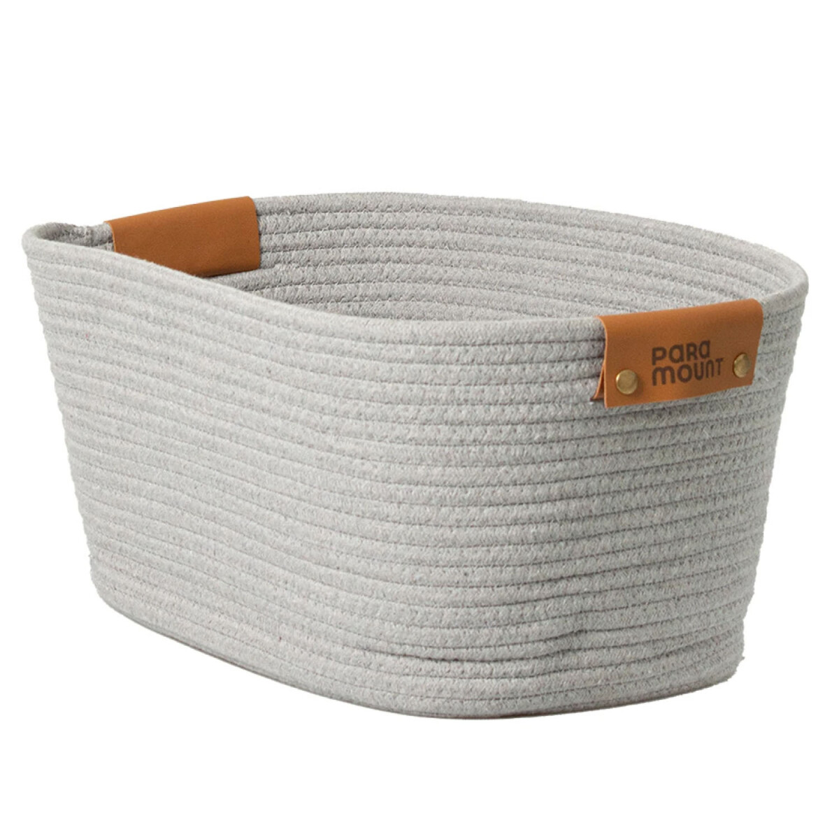Cesto Canasto de Algodón con Asa Paramount Deco 45x30x22Cm - Gris 