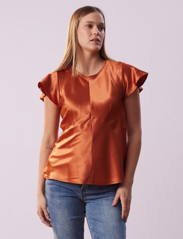 Blusa Satén TERRACOTA