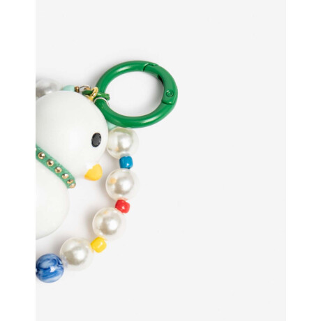 Llavero Y Bag Charm De Patito Con Beads Combinacion Bicolor
