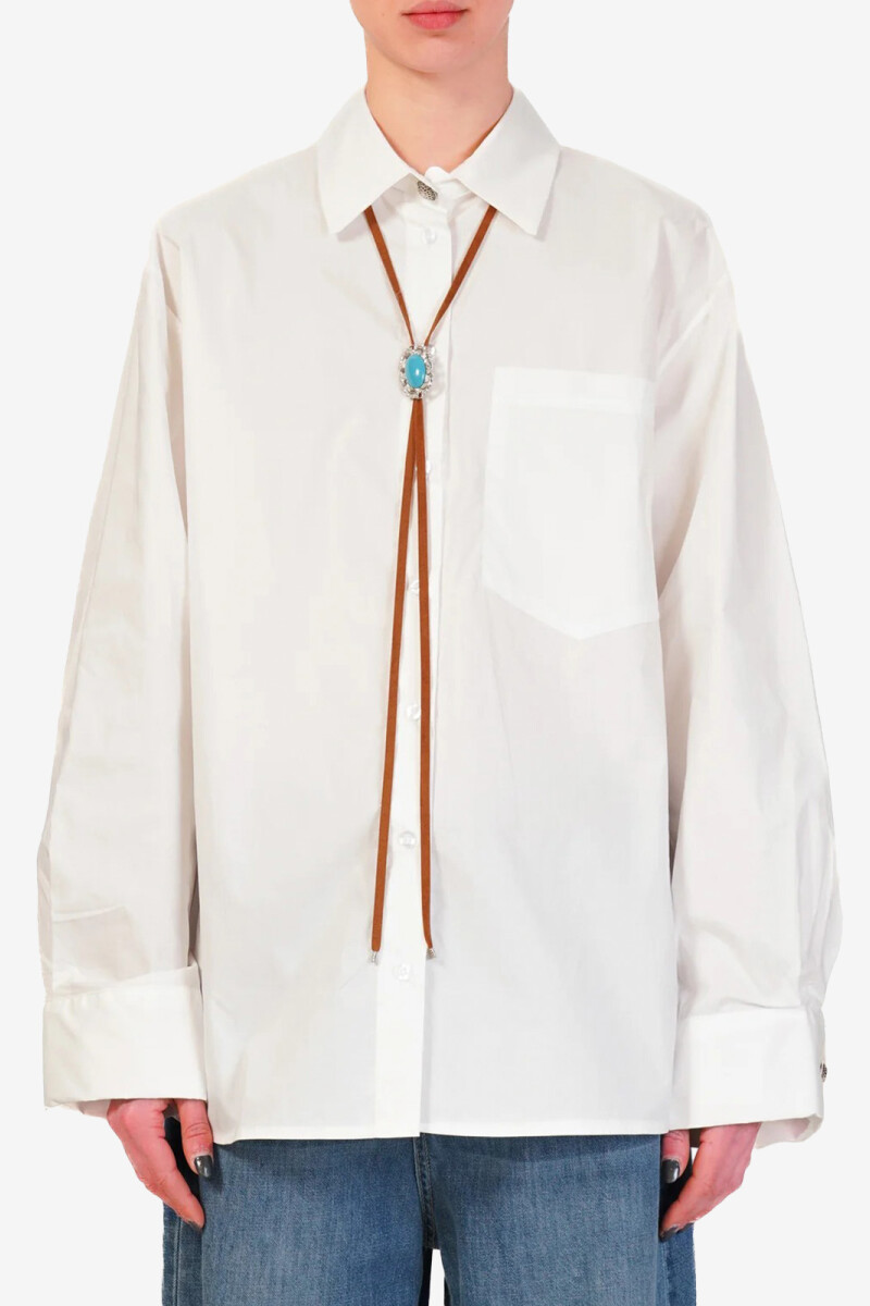 Camisa con collar Blanco