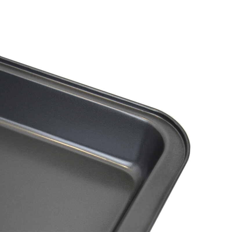Asadera honda antiadherente rectangular 37,5x25,5x5 cm GRIS