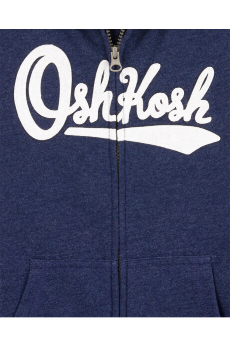 Campera de algodón, con capucha y logo Sin color