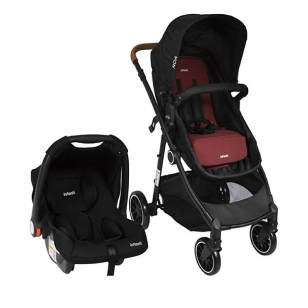 Coche Infanti Travel System Noa NOA-M003 - NEGRO-ROJO 