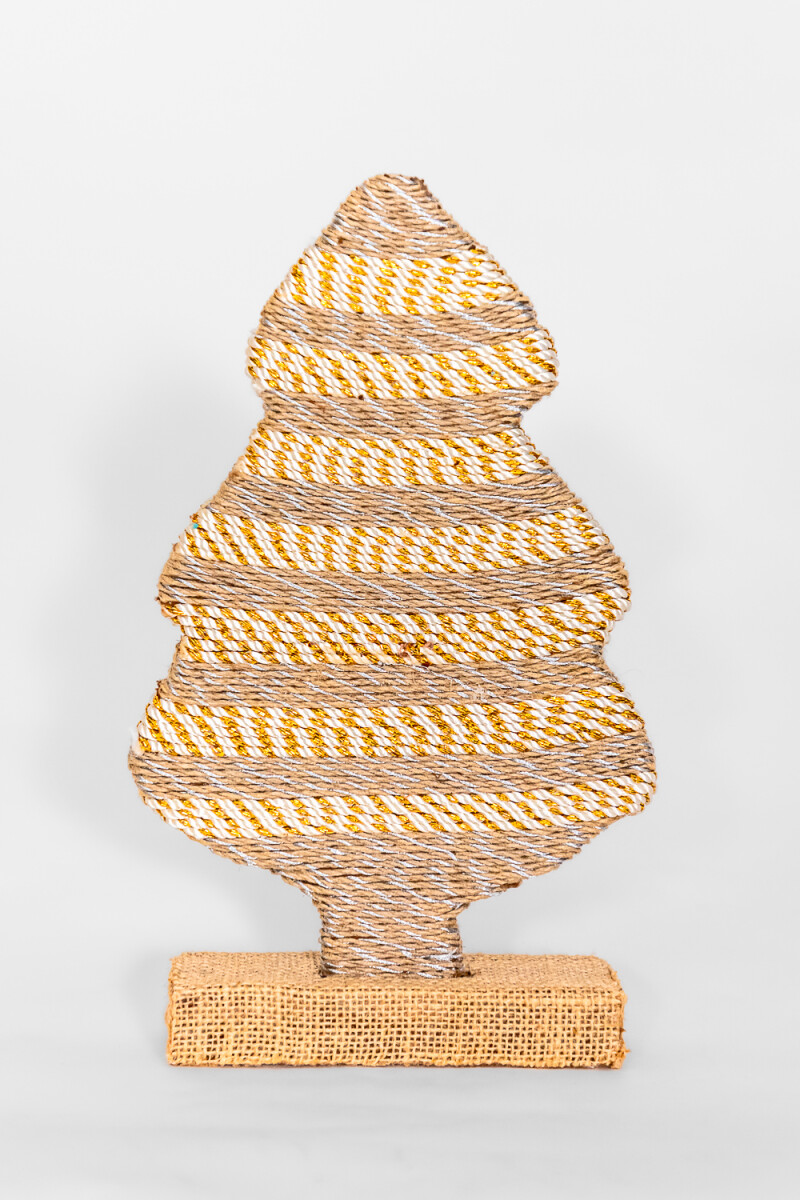 Deco Navidad árbol Tejido En Jute - Color Unico