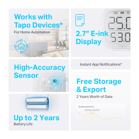 Sensor De Temperatura y Humedad Tp-Link Tapo T315 -20ºc - 60ºc 0% - 99% Rh 001