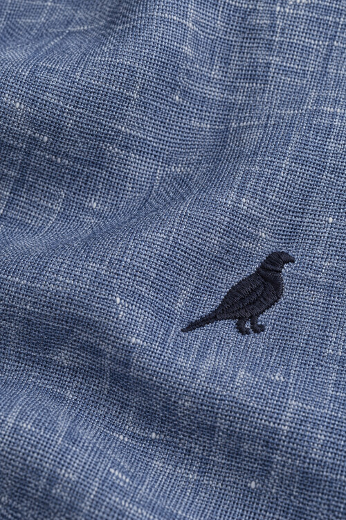Camisa Lino Nogal Blue