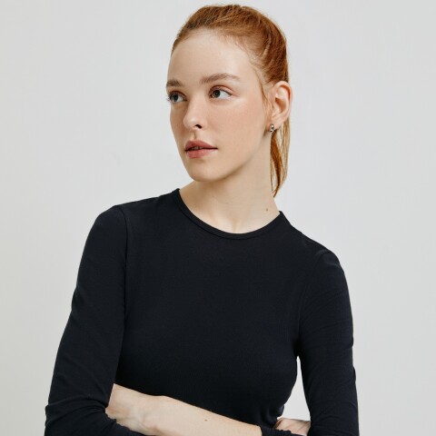 BLUSA ML FEM PRETO ESCURO