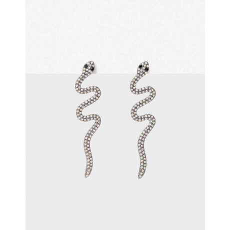 Aros Colgantes De Víbora Plateado Hematite
